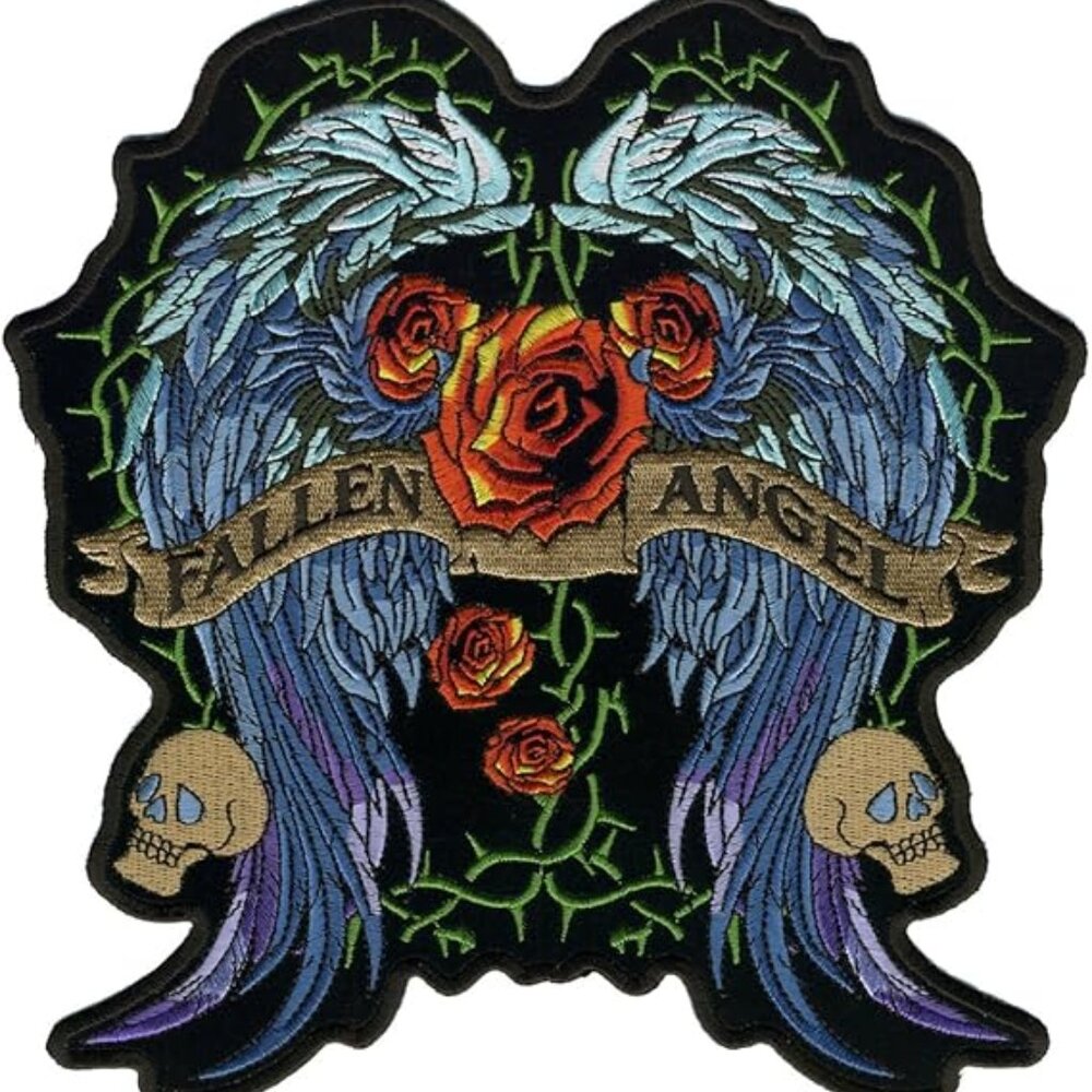 Hot Leathers Fallen Angel-Stained Glass Embroidered 4"x3.5" Patch PPA5690